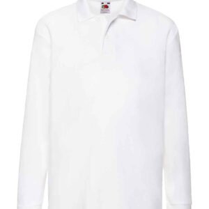 Fruit of the Loom Kids Long Sleeve Poly/Cotton Piqué Polo Shirt
